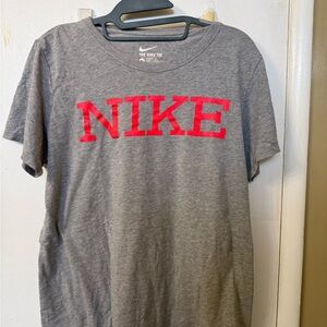 Nike Women’s XL Gray T-Shirt with Orange Red Logo